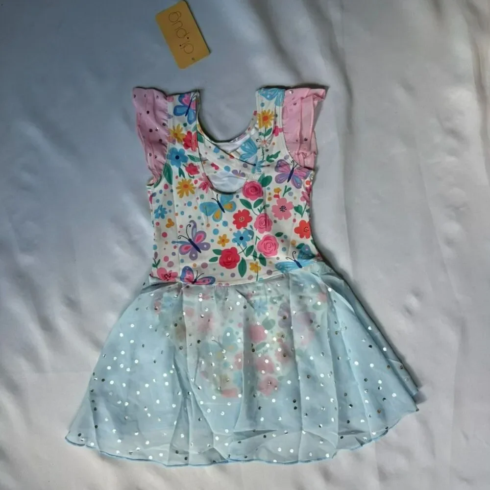 Girls Leotard w/ Criss-Cross Back Straps - Size: XS - NWT